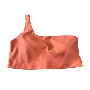 OFFLINE By Aerie Goals One Shoulder Sports Bra Coral Size XXL NEW NWOT